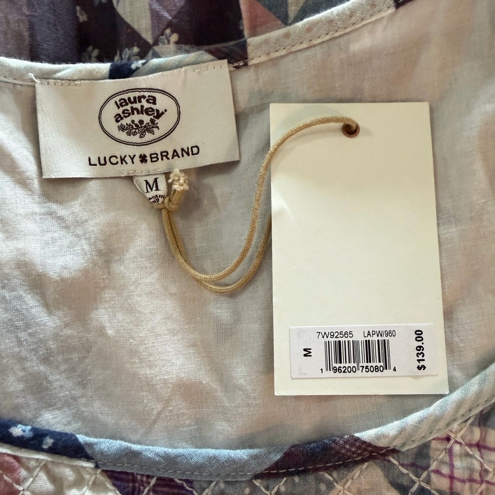 NWT Lucky Brand x Laura Ashley Patchwork Mini Dress - Picture 11 of 12